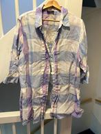 ULLA POPKEN CHECK LINEN BLOUSE,MAAT; XL, Kleding | Dames, Overige kleuren, Maat 46/48 (XL) of groter, Ulla Popken, Ophalen of Verzenden