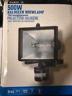500W Halogeen Bouwlamp met Bewegingssensor, Doe-het-zelf en Verbouw, Bouwverlichting, Ophalen of Verzenden, Zo goed als nieuw