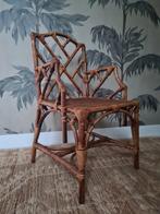 Vintage stoel van bamboe en rotan, Huis en Inrichting, Stoelen, Ophalen, Bruin, Riet of Rotan, Zo goed als nieuw