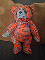 Geruite stof knuffelbeer rood, Ophalen of Verzenden, Zo goed als nieuw, Beer