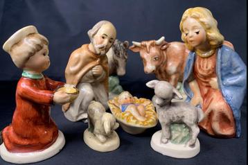 Antieke kerstvoorstellingen groep ca. 1965 beschikbaar voor biedingen