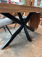 Magazijn leegverkoop eettafel mangohout matrix zwart actie, Nieuw, Ophalen of Verzenden, Info@wkhome.nl, Argonweg 20 Amersfoort