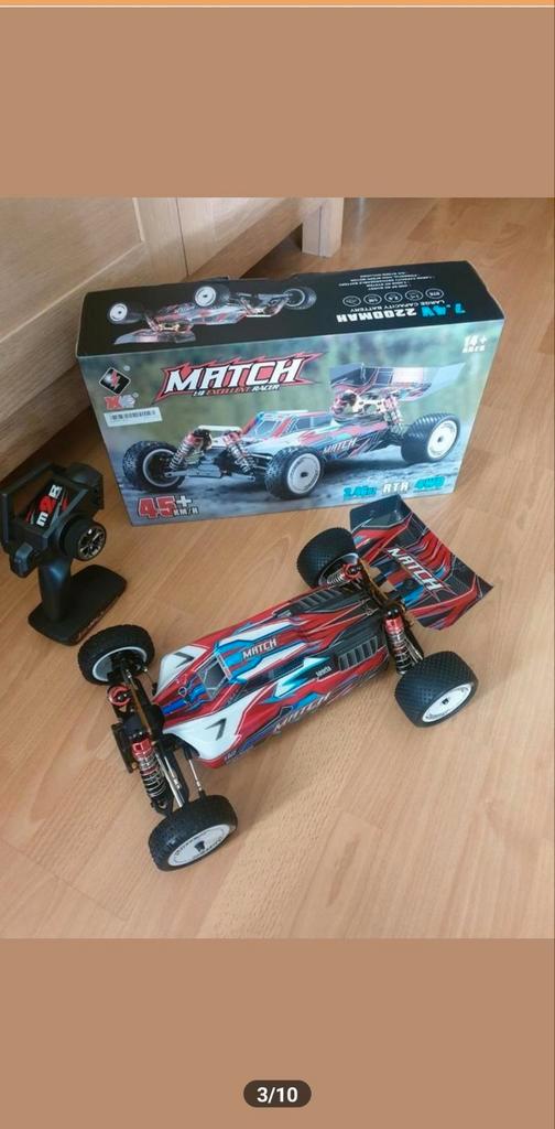 Nieuwe WL Toys RC Auto Match, Hobby en Vrije tijd, Modelbouw | Radiografisch | Auto's, Nieuw, Auto offroad, Elektro, Schaal 1:10