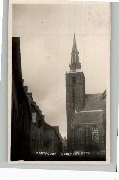 Montfoort Ned Herv Kerk FOTOKAART st 1944, Verzenden, 1920 tot 1940, Gelopen, Utrecht