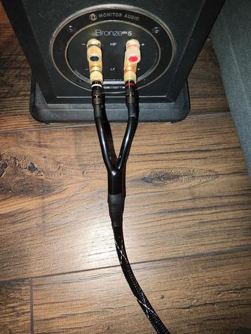 2x 4 meter luidspreker kabel met banana plugs 4mm² beschikbaar voor biedingen
