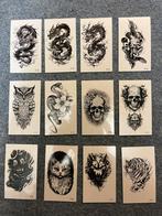 12 stuks nep plak tatoeages, nieuw, feest, thema, party, Verzenden, Nieuw, Feestartikel, Overige