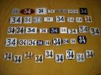 oud emaille huisnummer 34 ook 35 36 37 38 39 40 41 42 43 44, Antiek en Kunst, Antiek | Emaille, Ophalen of Verzenden