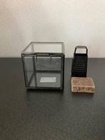 Deco set Amberblokje mini rasp in box zwart of goud Nieuw!, Huis en Inrichting, Woonaccessoires | Overige, Ophalen of Verzenden