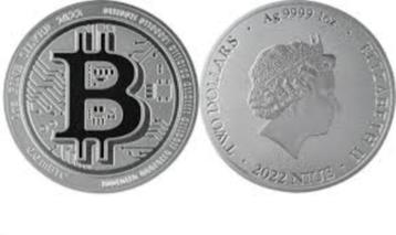 1 OUNCE BITCOIN 2022 999 ZILVER MUNT OZ beschikbaar voor biedingen