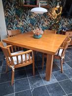 Vol eikenhouten eethoek | geheel gerefurbished, Ophalen, Zo goed als nieuw, Tijdloos, 4 tot 6 stoelen