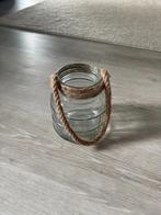 vaasje met touw, Huis en Inrichting, Woonaccessoires | Vazen, Ophalen, Overige kleuren, Minder dan 50 cm, Glas