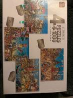Nieuwe King Comic City Puzzel - 4 x 1000 stukjes, Ophalen of Verzenden, 500 t/m 1500 stukjes, Nieuw, Legpuzzel