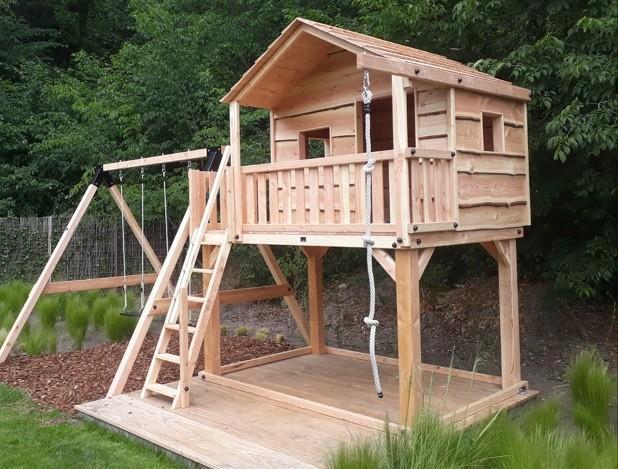 BOOMHUT PALEIS speeltoren speelhuis klimtoren speeltoestel, Kinderen en Baby's, Speelgoed | Buiten | Speeltoestellen, Nieuw, Brandweerpaal