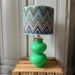 Handgemaakte groene bollamp missoni lampenkap, De Blauwe Brocante, Nieuw, Ophalen of Verzenden, Leende