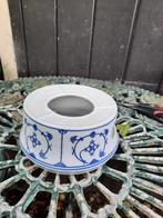 Jäger Blauw Saks Theelichtje, wit porselein met blauw decor, Antiek en Kunst, Ophalen of Verzenden