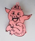 Carnaval insigne tooken RIJEN (NB) RCS, WE ZIEN'T ZITTEN., Ophalen of Verzenden, Gebruikt