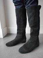 Platte leren laarzen maat 37, Kleding | Dames, Schoenen, Hoge laarzen, Zwart, Ophalen of Verzenden, Gedragen