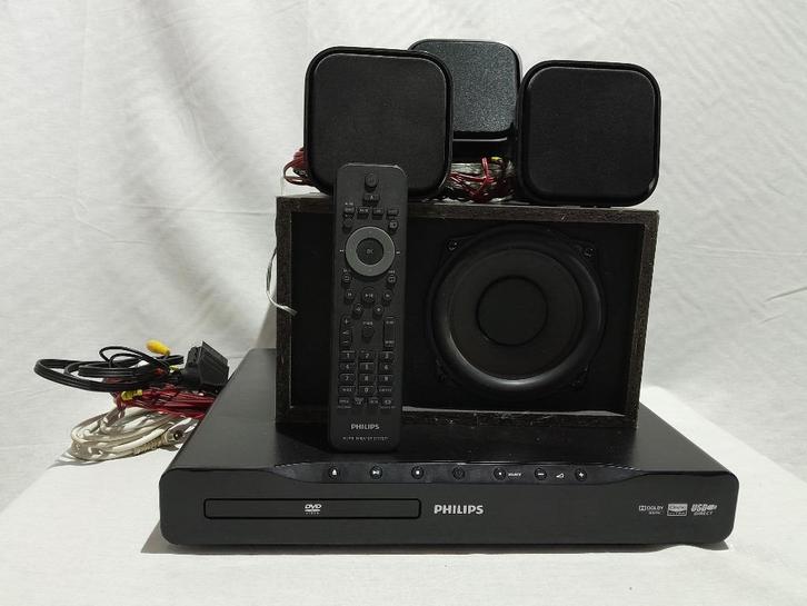 Complete set Philips Home Theater System, Audio, Tv en Foto, Home Cinema-sets, Gebruikt, Dvd-speler, 5.1-systeem, Minder dan 40 watt