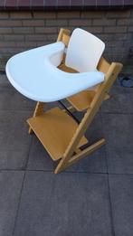 Stokke Tripp Trapp stoel, met tafelblad en babyset, Ophalen, Gebruikt, Meegroeistoel, Stoelverkleiner