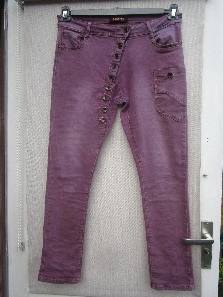 Broek ZAC & ZOE mt 40  oud-roze/rood, Kleding | Dames, Broeken en Pantalons, Zo goed als nieuw, Maat 38/40 (M), Rood, Lang, Verzenden