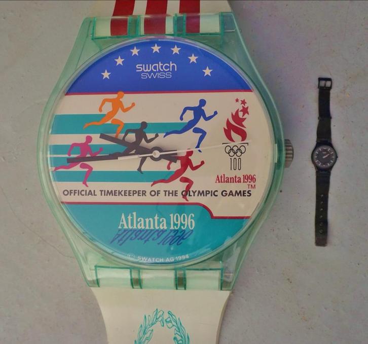 Maxi Swatch Atlanta 1996 Olympic Games GZ145 Limited Edition, Antiek en Kunst, Kunst | Designobjecten, Ophalen of Verzenden