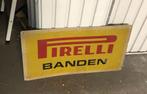 Pirelli reclamebord oud jaren 60 board 70x40, Ophalen, Gebruikt, Reclamebord