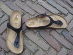 GRATIS VERZENDEN NIEUWE ZWARTE GIZEH BIRKENSTOCKS MT 46, Slippers, Verzenden, Zwart, Nieuw