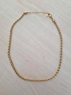 Gedraaide ketting goudkleurig, Sieraden, Tassen en Uiterlijk, Kettingen, Overige materialen, Verstelbaar, Verzenden, Nieuw