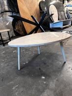 Travertin Salontafel met Crème Pootjes