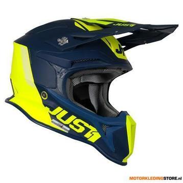 Just1 J18 MIPS Pulsar Crosshelm, Geel-Blauw beschikbaar voor biedingen