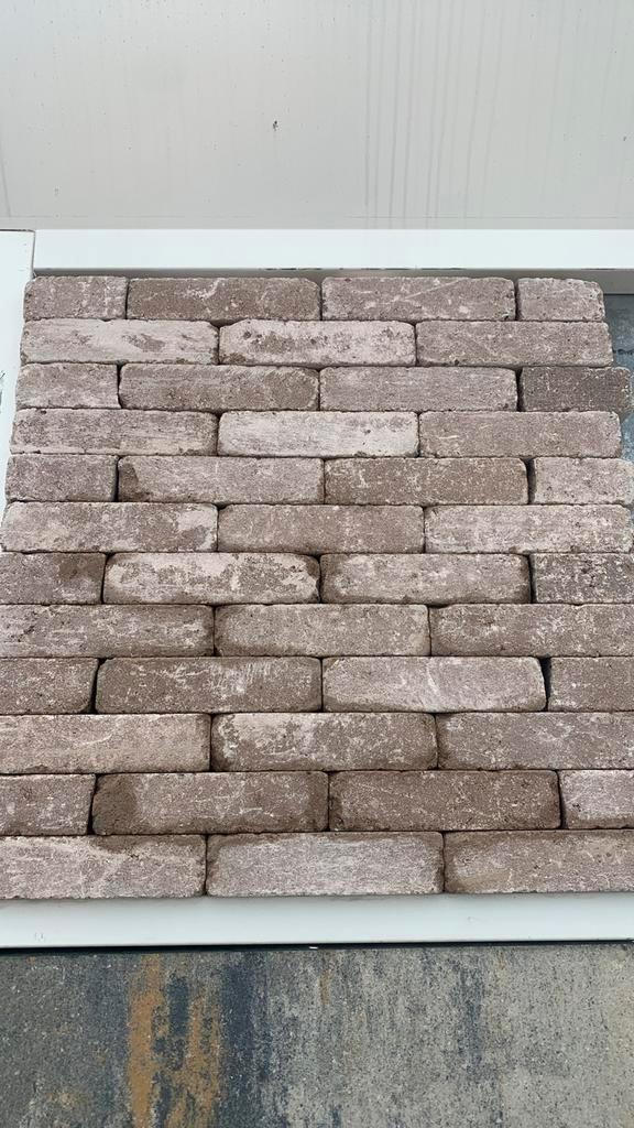 Getrommelde waalformaat Oud Lemmer van €33,50 voor €19,50, Tuin en Terras, Tegels en Klinkers, Nieuw, Klinkers, Beton, 10 m² of meer