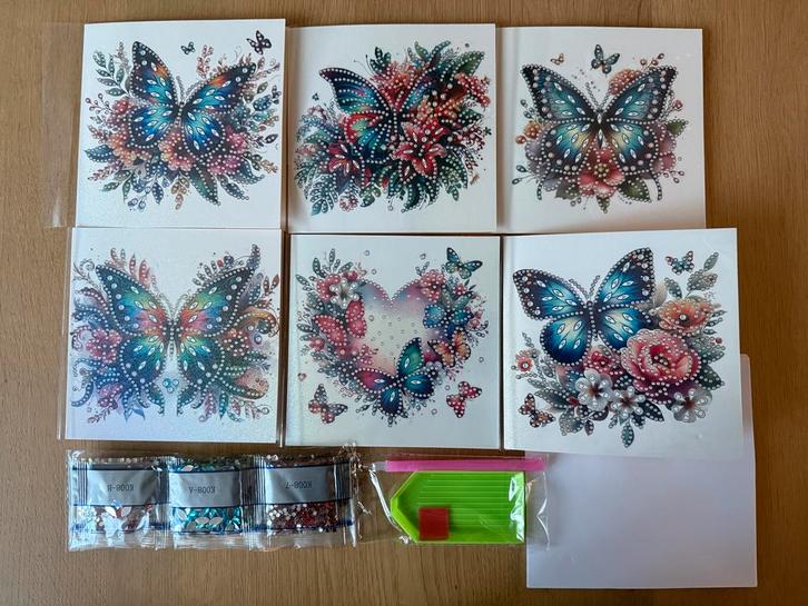 Daimond painting kaarten voor sponsering Alpe d huzes, Hobby en Vrije tijd, Kaarten | Zelfgemaakt, Ophalen of Verzenden