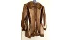 Leren jas met bont afwerking 40/42, Ophalen of Verzenden, Zo goed als nieuw, Maat 38/40 (M), Bruin