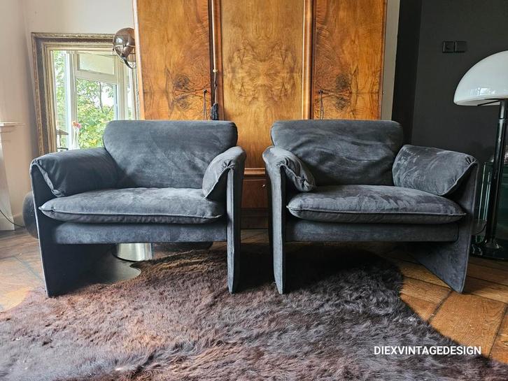 Leolux Bora Bora, leer, set, Huis en Inrichting, Fauteuils, Zo goed als nieuw, Leer, 75 tot 100 cm, 75 tot 100 cm, Ophalen