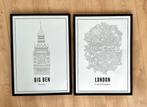 WIJCK poster Big ben + London 50x70, Huis en Inrichting, Ophalen, Zo goed als nieuw, Hout, 50 tot 75 cm