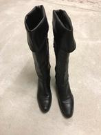 Zwarte leren hoge laarzen - Maat 42, Ophalen of Verzenden, Gedragen, Zwart, Hoge laarzen