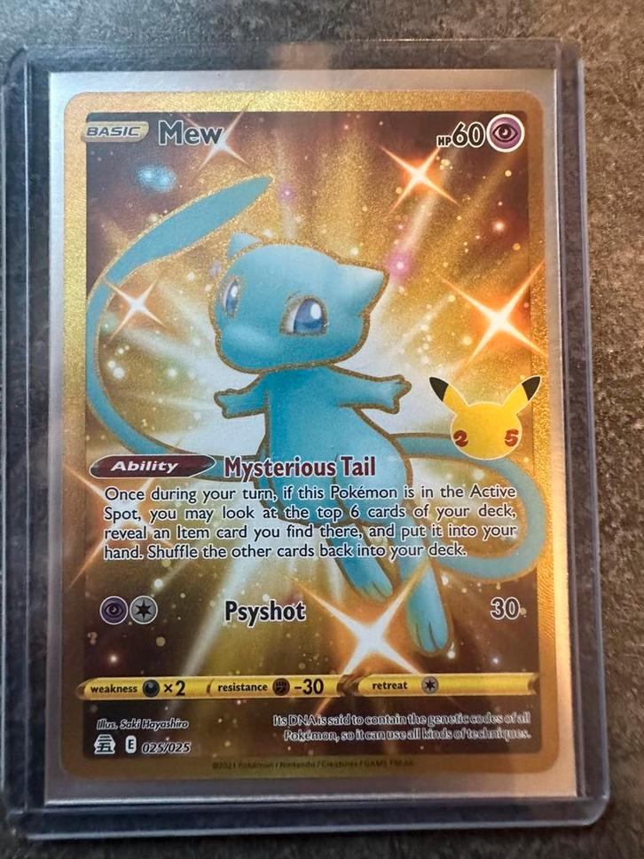Mew Celebrations Full art, Hobby en Vrije tijd, Verzamelkaartspellen | Pokémon, Zo goed als nieuw, Losse kaart, Foil, Ophalen