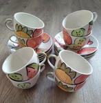 8 Kop en schotels, van Melitta. Doorsn. kop 9 cm., Ophalen of Verzenden, Zo goed als nieuw, Overige stijlen, Kop(pen) en/of Schotel(s)