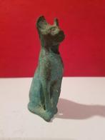 bronzen replica sculptuur van Egyptische godin bastet, Ophalen of Verzenden, Brons