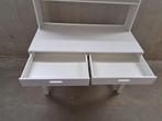 Wit bureau met lades en verhoging, Huis en Inrichting, Bureaus, Ophalen, Zo goed als nieuw, Bureau