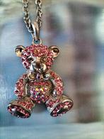 Ketting met beer hanger, Ophalen of Verzenden, Zo goed als nieuw, Roze, Overige materialen