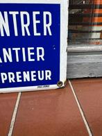 Vintage Ciments de Rombas Emaille Reclamebord, Ophalen of Verzenden