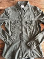 kastopruiming ZARA Denim blouse in olijfgroen kleur maat S, Groen, Ophalen of Verzenden, Zo goed als nieuw