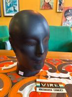 Vintage jaren 70 zwarte keramieken koptelefoon hoofd, Ophalen of Verzenden, Huis en Inrichting