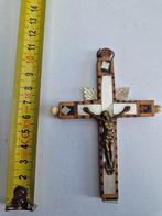 Antiek Houten Kruisbeeld met Christus, Ophalen of Verzenden