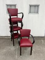 20 stuks stoelen Lisa met arm kunstleder rood stapelbaar, Huis en Inrichting, Stoelen, Ophalen, Hout, Zo goed als nieuw, Vijf, Zes of meer stoelen