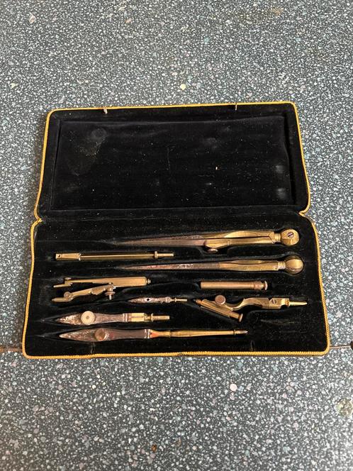 Vintage Passer Set in Doos - Antiek Gereedschap Instrument, Antiek en Kunst, Antiek | Gereedschap en Instrumenten, Ophalen