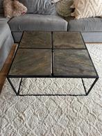 Industriële salontafel met natuurstenen/keramieken bladen, Huis en Inrichting, Ophalen, 100 tot 150 cm, 50 tot 100 cm, Zo goed als nieuw