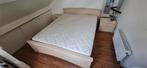 Tweepersoonsbed incl. Matras (afmetingen matras: 160x195cm), Ophalen, Gebruikt, Beige, Tweepersoons