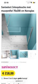 Saniselect inloopdouche met zwart muurprofiel, Ophalen of Verzenden, Nieuw, Met douche